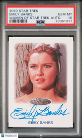 2010 Star Trek Women Of Star Trek Autograph Emily Banks Barrows LE Auto PSA 10